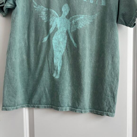 Nirvana "In Utero" Album Cover Graphic T-shirt Acid Wash Grunge Rock Sz M/L - Picture 7 of 8